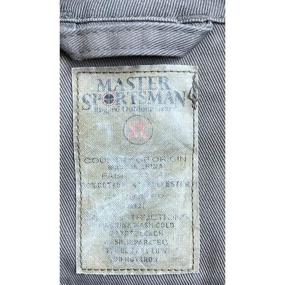 Master Sportsman Rugged Outdoor Gear Vest Mens Size XL Zipper Multi Pockets Fish - Picture 8 of 8